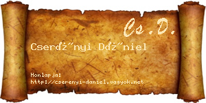 Cserényi Dániel névjegykártya